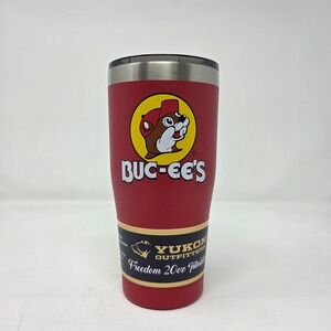 Buc-ee's Tumbler 20oz Red Yukon Outfitters Freedom Stainless Steel Logo
